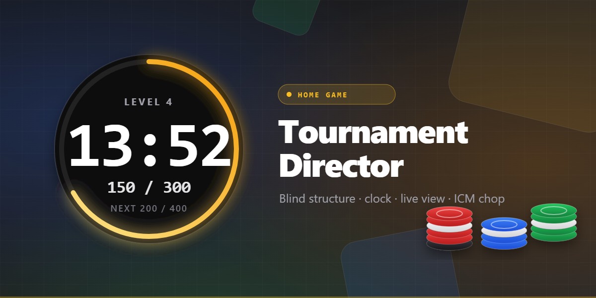 Free Home Game Poker Tournament Clock &amp; Blind Structure Tool logo
