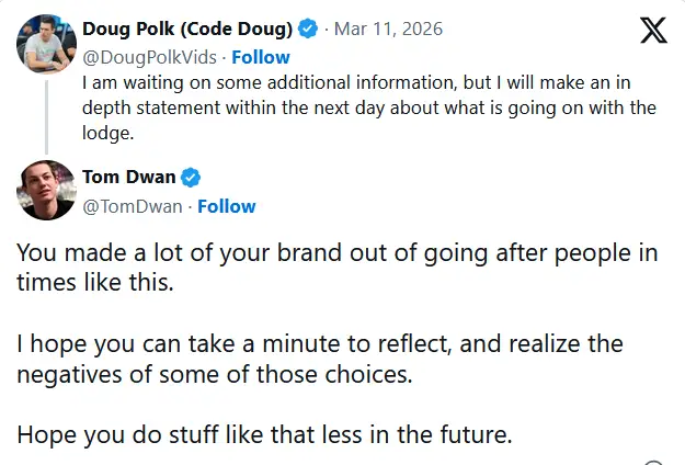 Dwan vs Polk Twitter