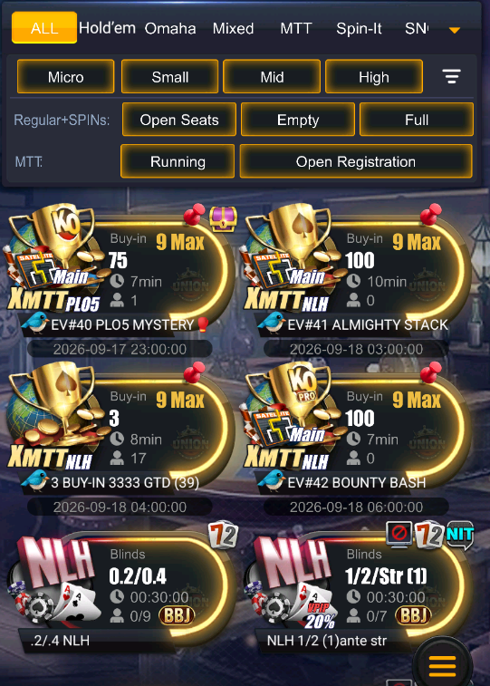 Stars & Stripes daily MTTs